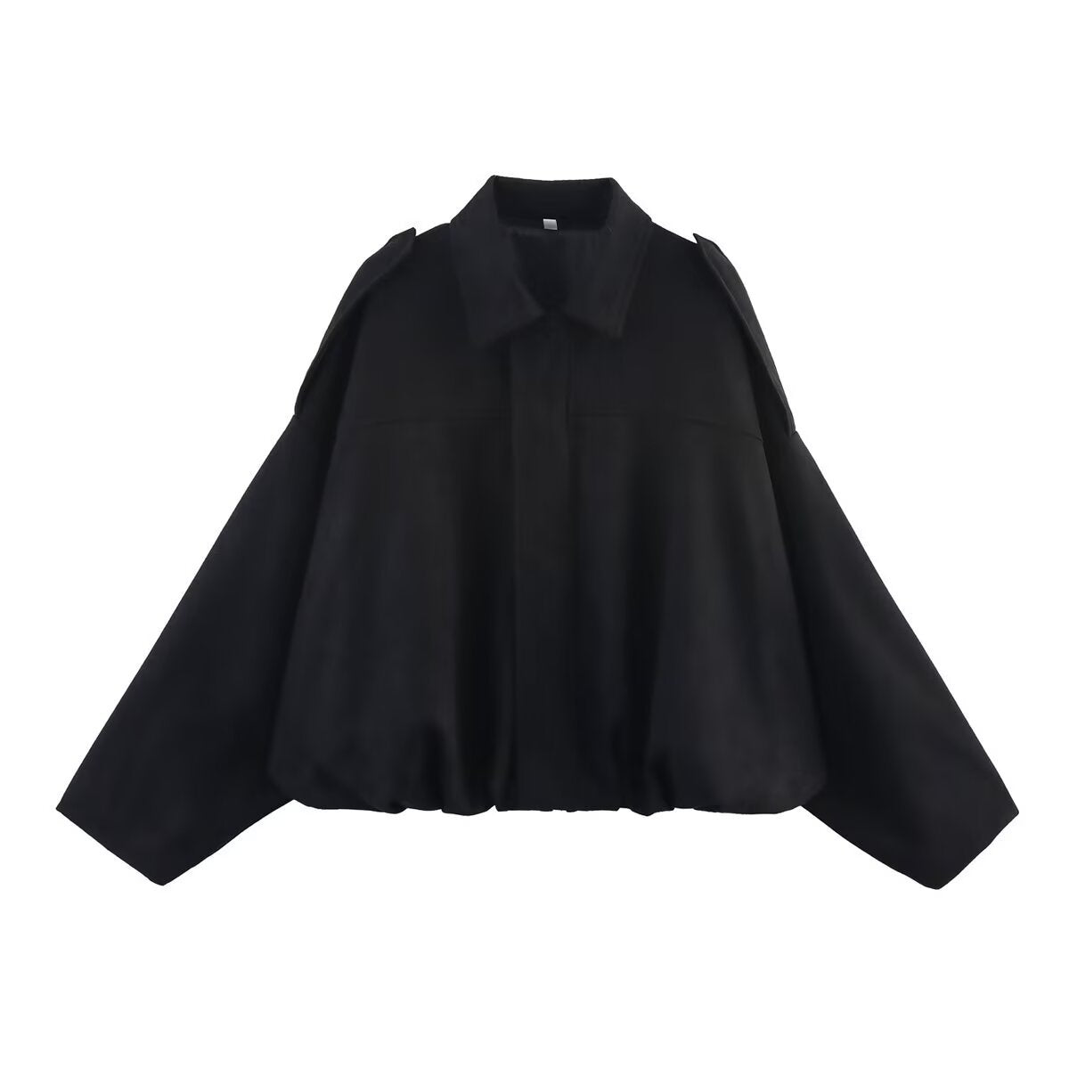 Suede Bomber Jacket | Collared Flight Jacket with Shoulder Tabs(MS240) - Mariam's Collection