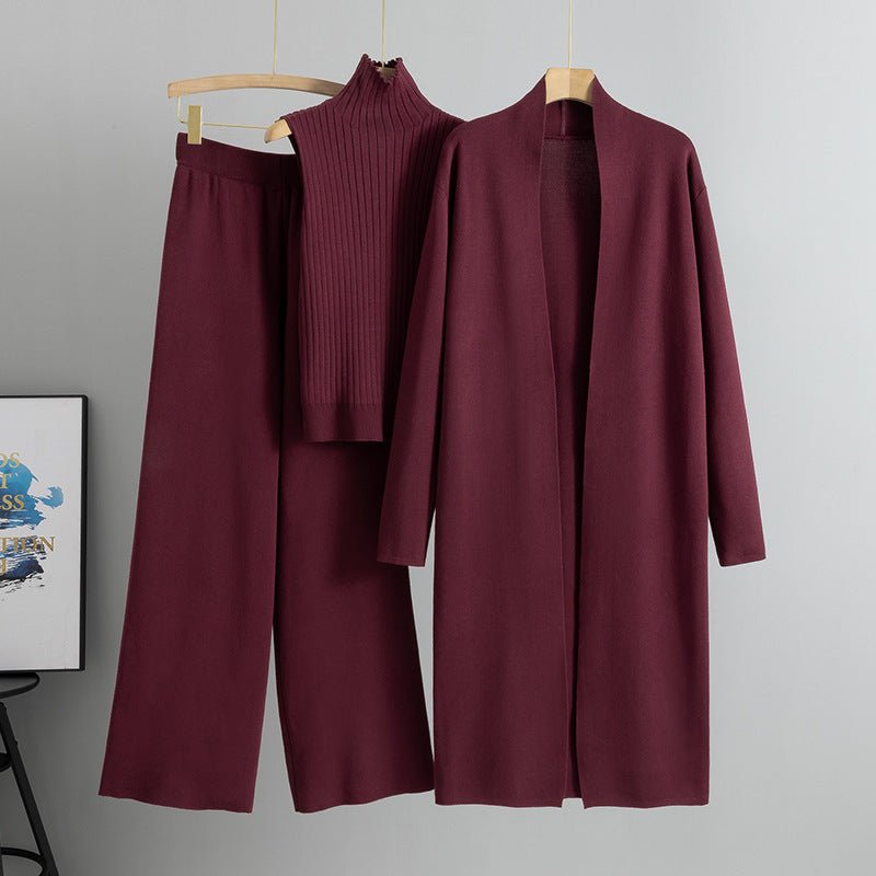 Sweater Set with Sleeveless Vest 3 - Piece Set(MS032) - Mariam's Collection