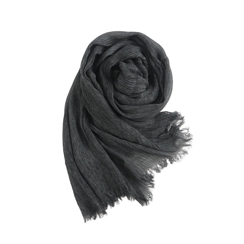 Textured Rayon Crinkle Hijab in Solid Hues Breathable Women's Wrap Hijab (MH145) - Mariam's Collection
