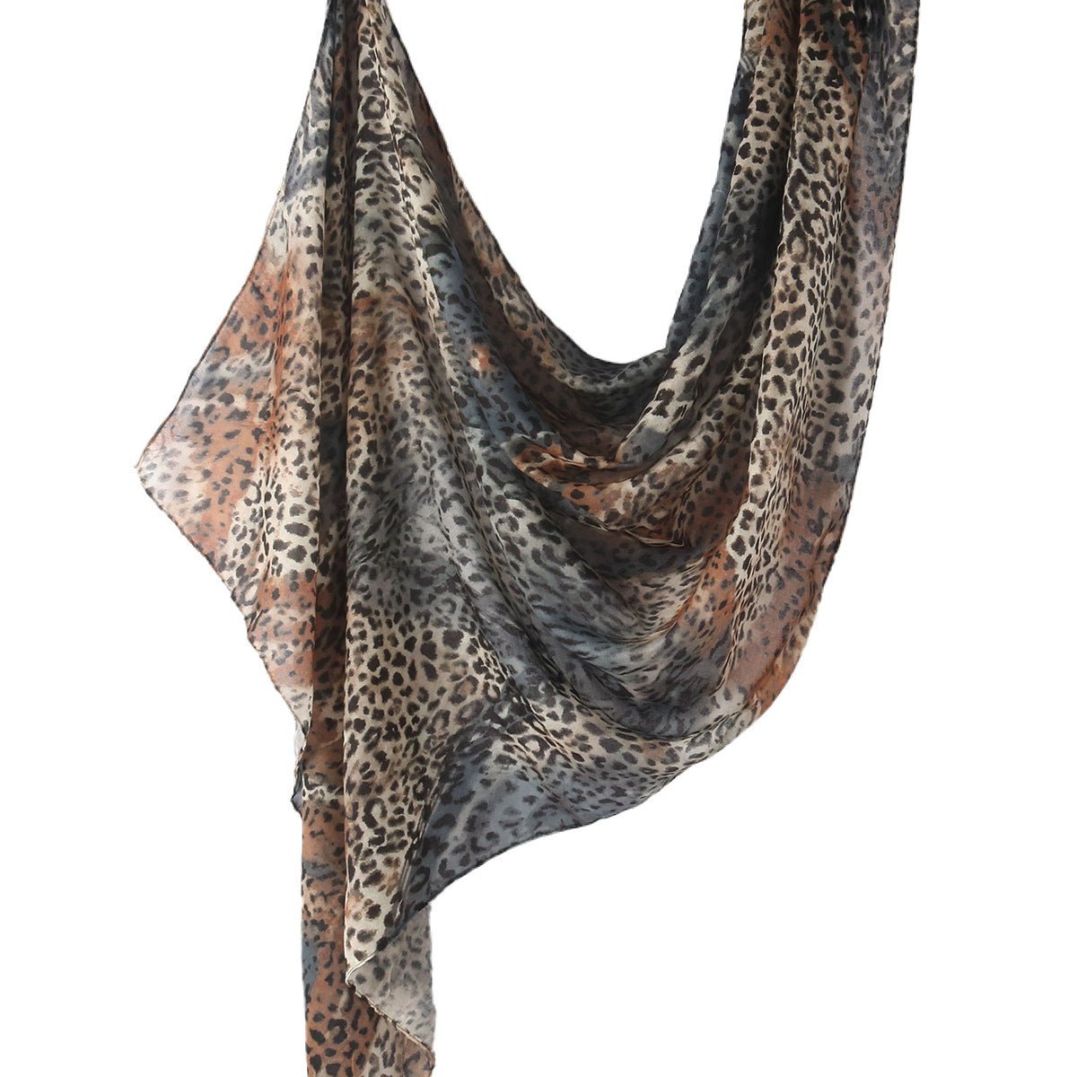 Versatile Leopard Print Fashionable Hijab (MH164) - Mariam's Collection