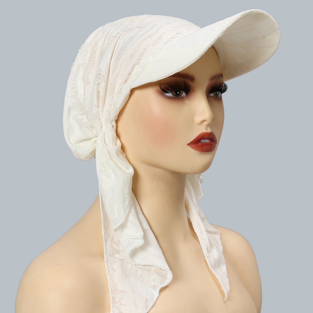 Women's Multi - Color Fashion Baseball Cap – Frayed Edge Boho Beanie with Feather Detail(MH113) - Mariam's Collection