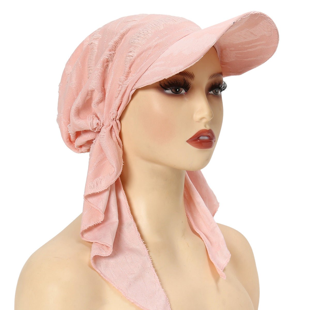 Women's Multi - Color Fashion Baseball Cap – Frayed Edge Boho Beanie with Feather Detail(MH113) - Mariam's Collection