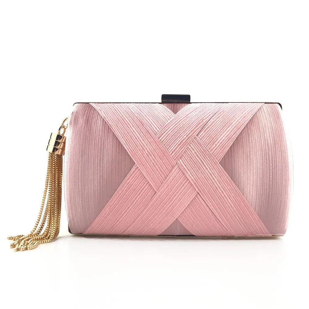 Women's Silk Evening Bag with Elegant Tassel Pendant - MAC032 Mariam's - Mariam's Collection