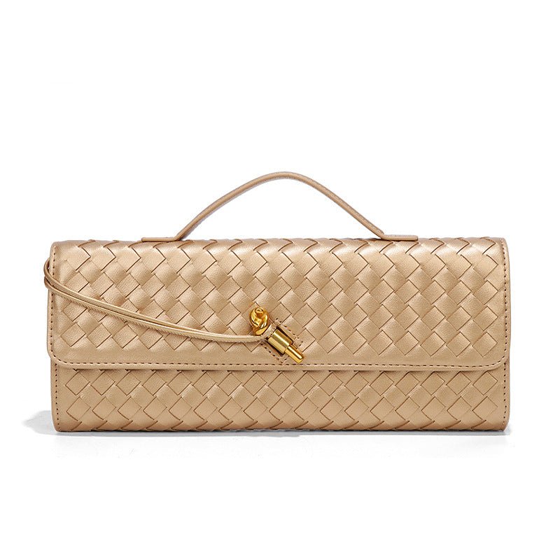 Woven PU Leather Clutch Bag(MAC432) - Mariam's Collection