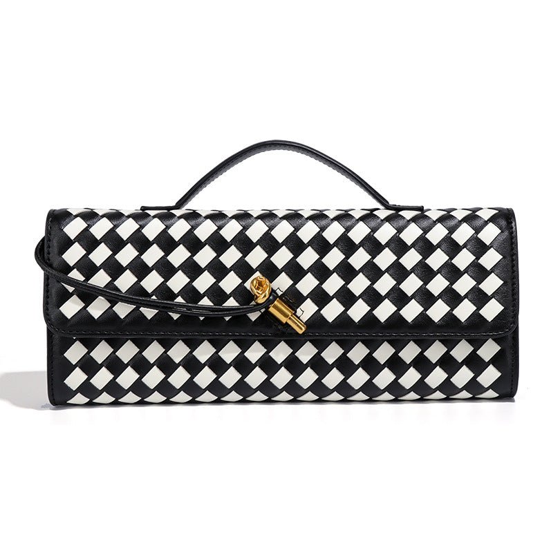 Woven PU Leather Clutch Bag(MAC432) - Mariam's Collection