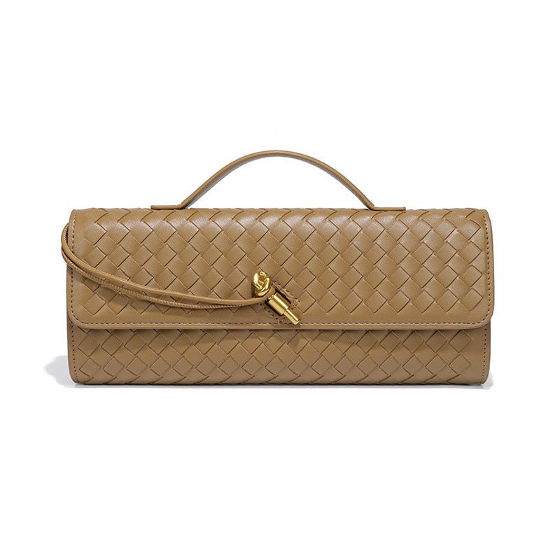 Woven PU Leather Clutch Bag(MAC432) - Mariam's Collection