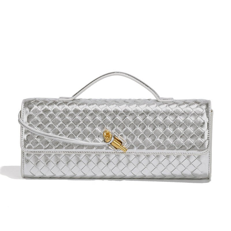 Woven PU Leather Clutch Bag(MAC432) - Mariam's Collection