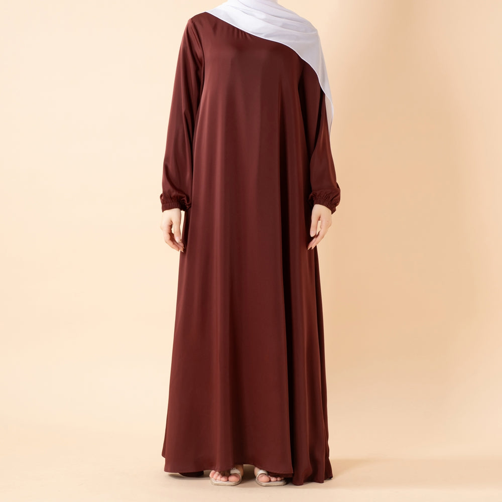 Modest Luxury Premium Satin Abaya | Umbrella Cut  Abaya(MA311)