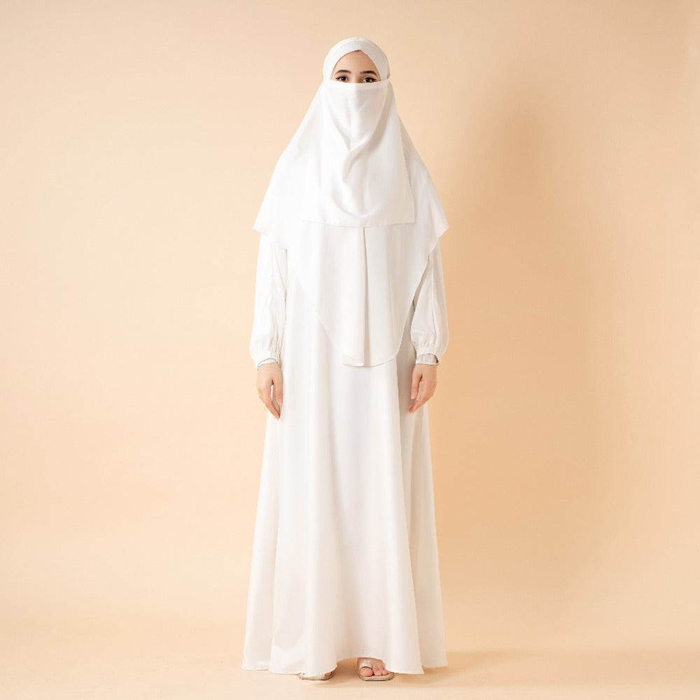 Abaya With Niqab and Khimar | Satin Niqab Khimar and Abaya(MK024)