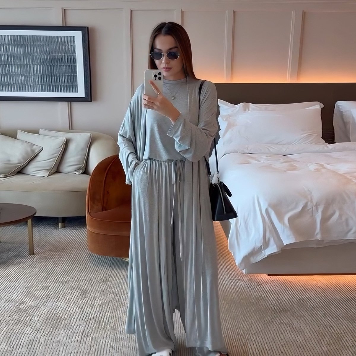 3-Piece Modal Loungewear Set(MS410) - Mariam's Collection