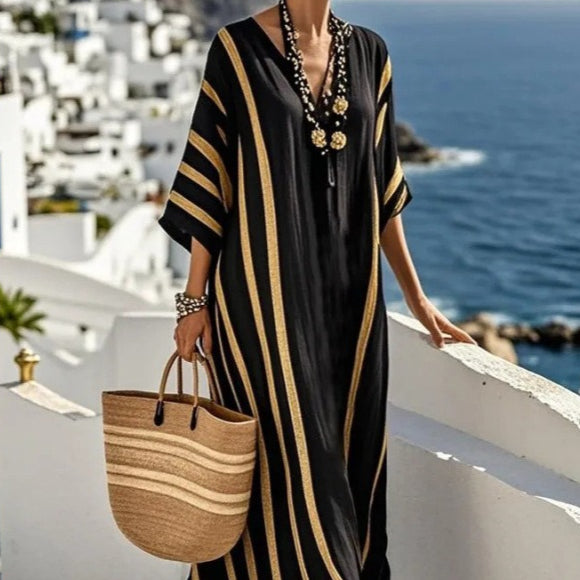 Printed Kaftan Maxi Dress(MS419)