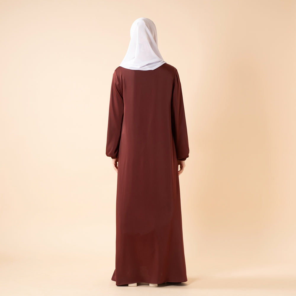 Modest Luxury Premium Satin Abaya | Umbrella Cut  Abaya(MA311)