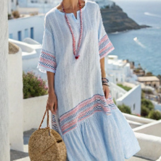Printed Kaftan Maxi Dress(MS419)