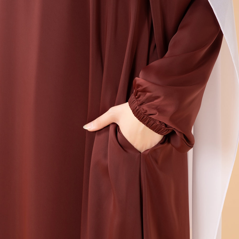 Modest Luxury Premium Satin Abaya | Umbrella Cut  Abaya(MA311)