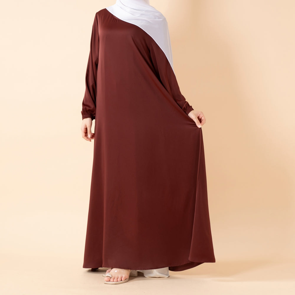 Modest Luxury Premium Satin Abaya | Umbrella Cut  Abaya(MA311)