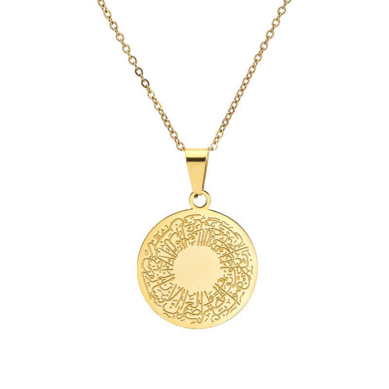 MAC095 Round Titanium Steel Unisex Style Necklace - Mariam's Collection