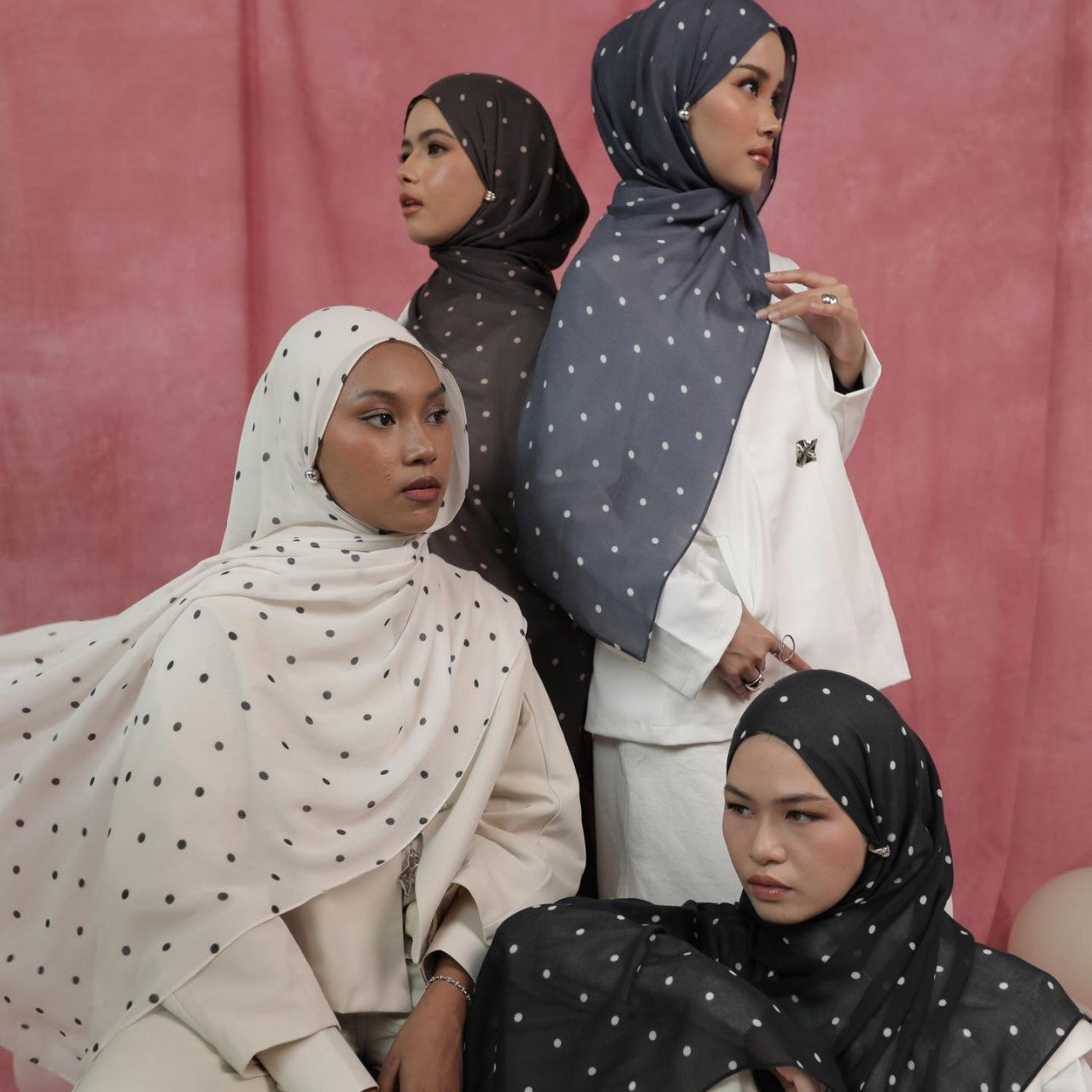 Polka Dot Hijab Scarf(MH223)