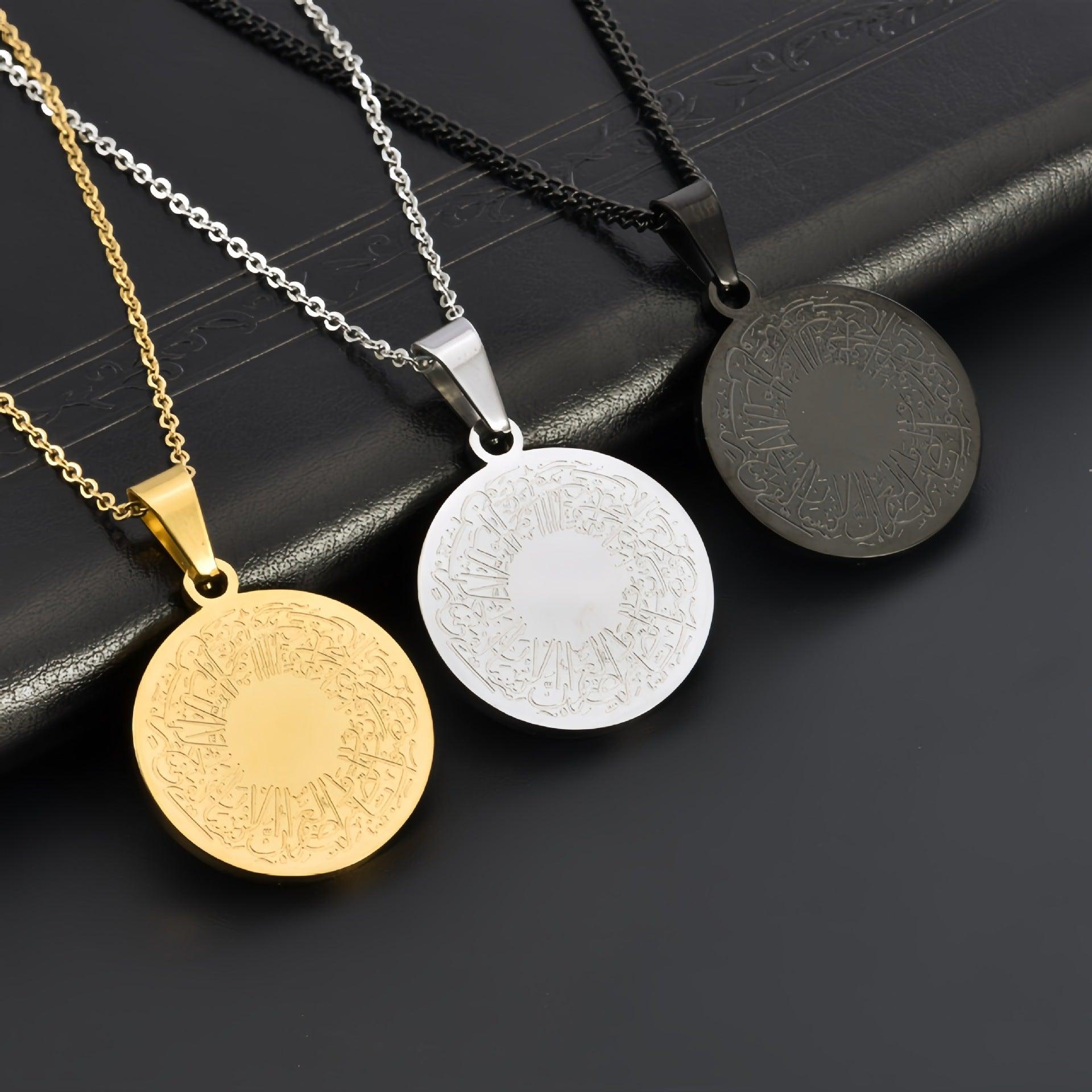 MAC095 Round Titanium Steel Unisex Style Necklace - Mariam's Collection