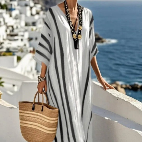 Printed Kaftan Maxi Dress(MS419)