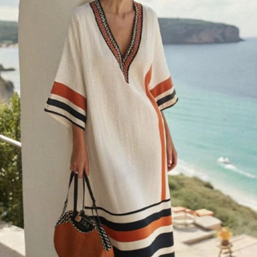 Printed Kaftan Maxi Dress(MS419)