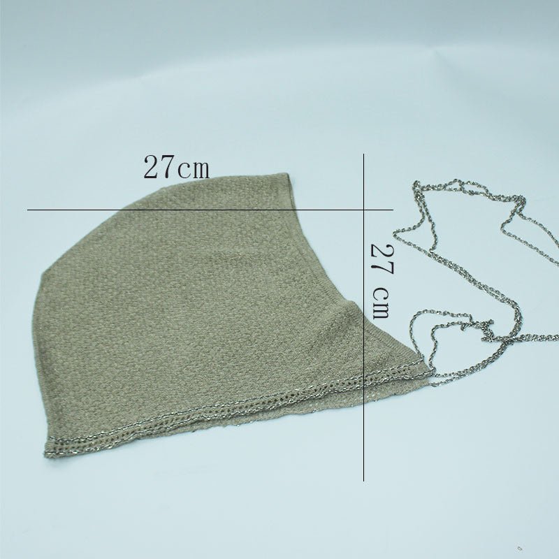 Chain Trim Hijab Cap | Sparkle Knit Balaclava with Chains(MAC375) - Mariam's Collection