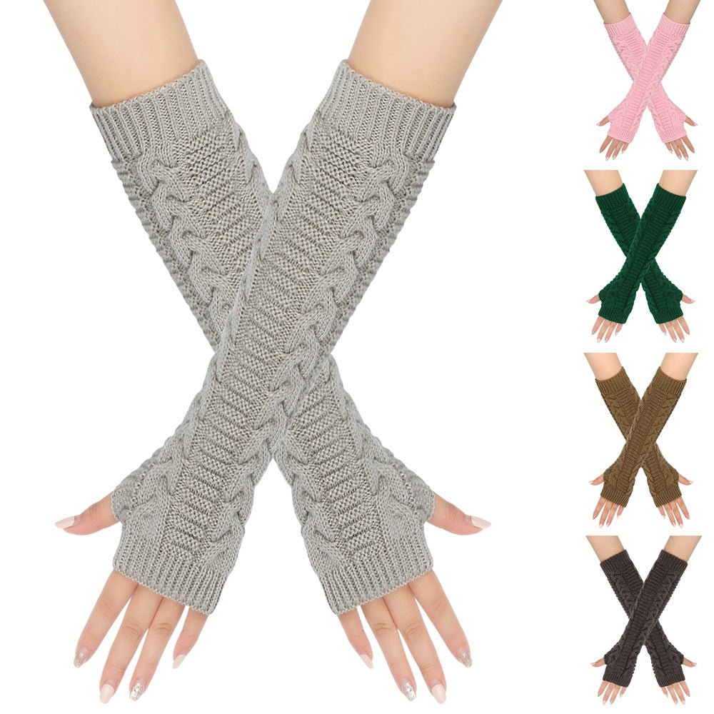 ‌Cozy Warm Cable - Knit Arm Sleeve Covers (MAC310) - Mariam's Collection