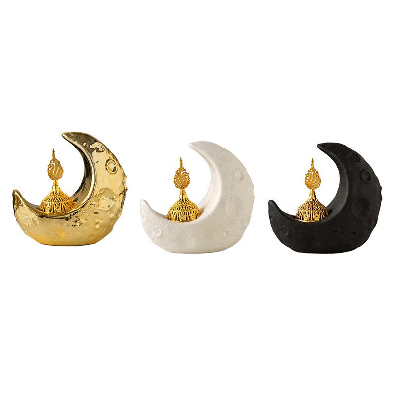Crescent Ceramic Desktop Incense Burner (MAC400) - Mariam's Collection
