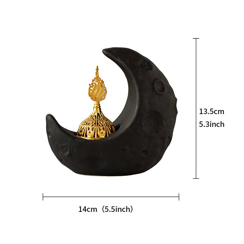 Crescent Ceramic Desktop Incense Burner (MAC400) - Mariam's Collection