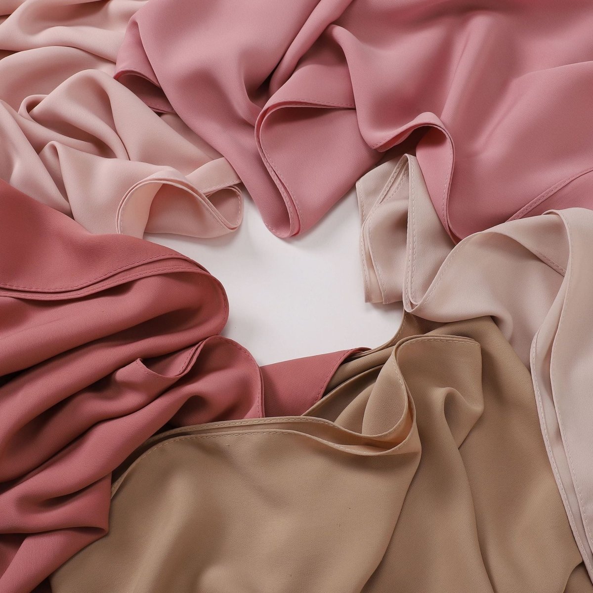 Crinkle - Resistant Long Hijab Silk - Like Hijab (MH154) - Mariam's Collection