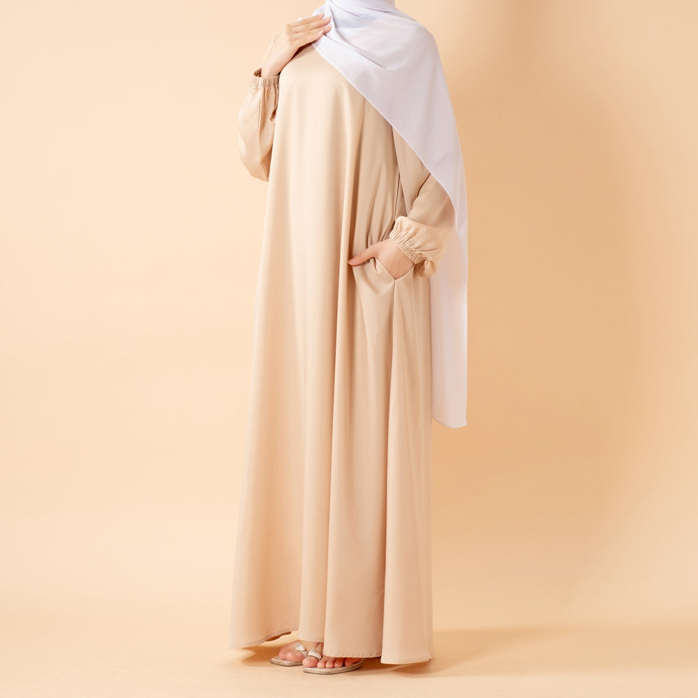 Modest Luxury Premium Satin Abaya | Umbrella Cut  Abaya(MA311)