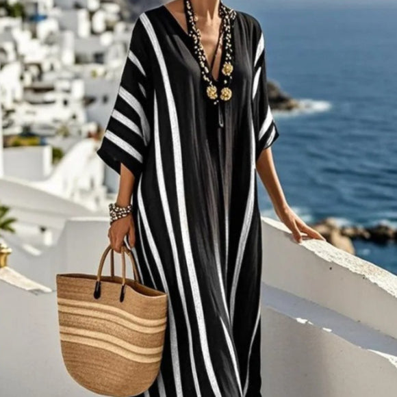 Printed Kaftan Maxi Dress(MS419)