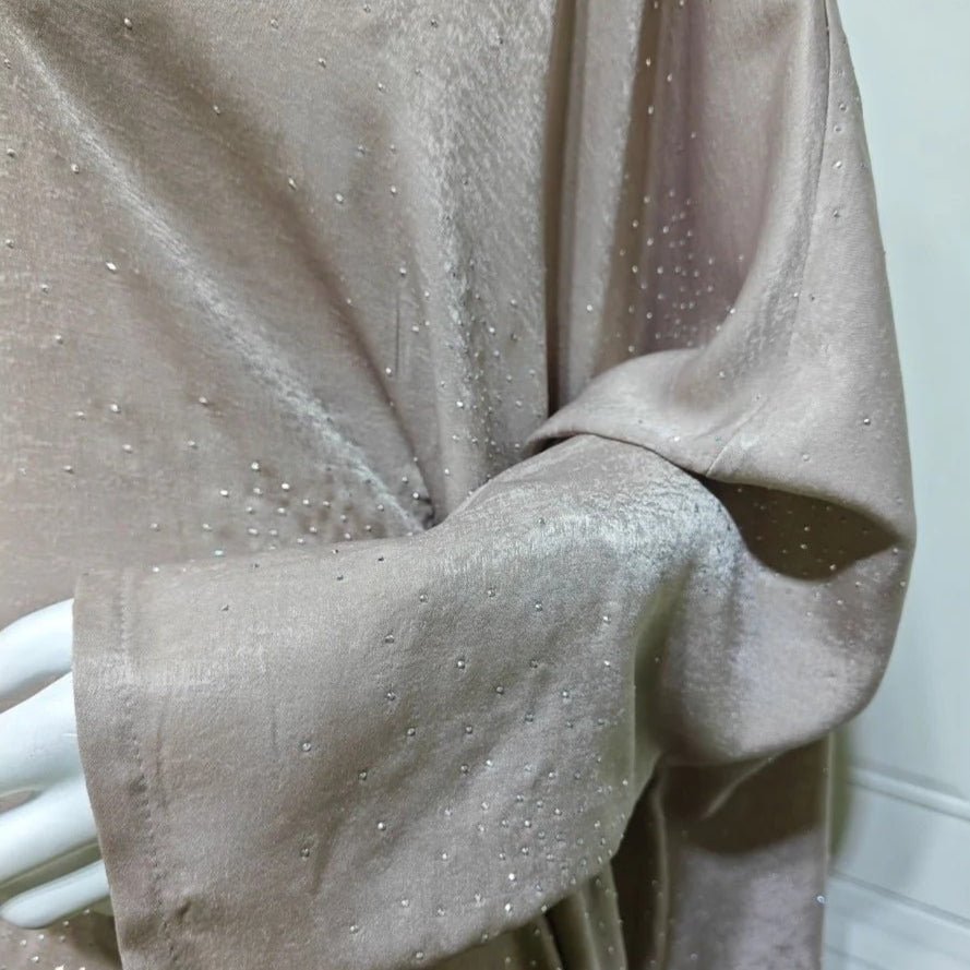 Diamond Embellished Starry Night Abaya | Luxurious Sparkly Maxi Dress (MA287) - Mariam's Collection