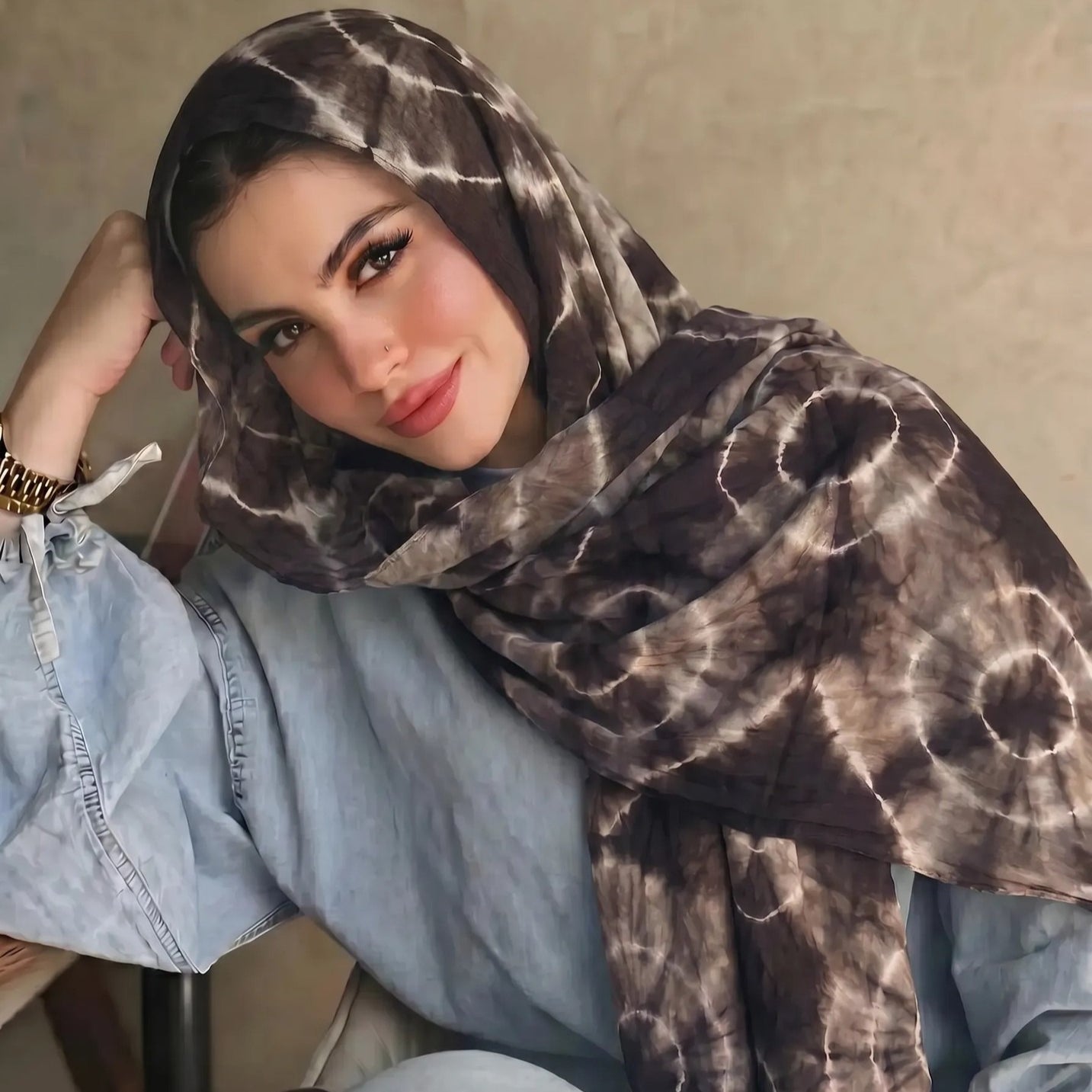 Tie-Dye Hijab Scarf(MH225)