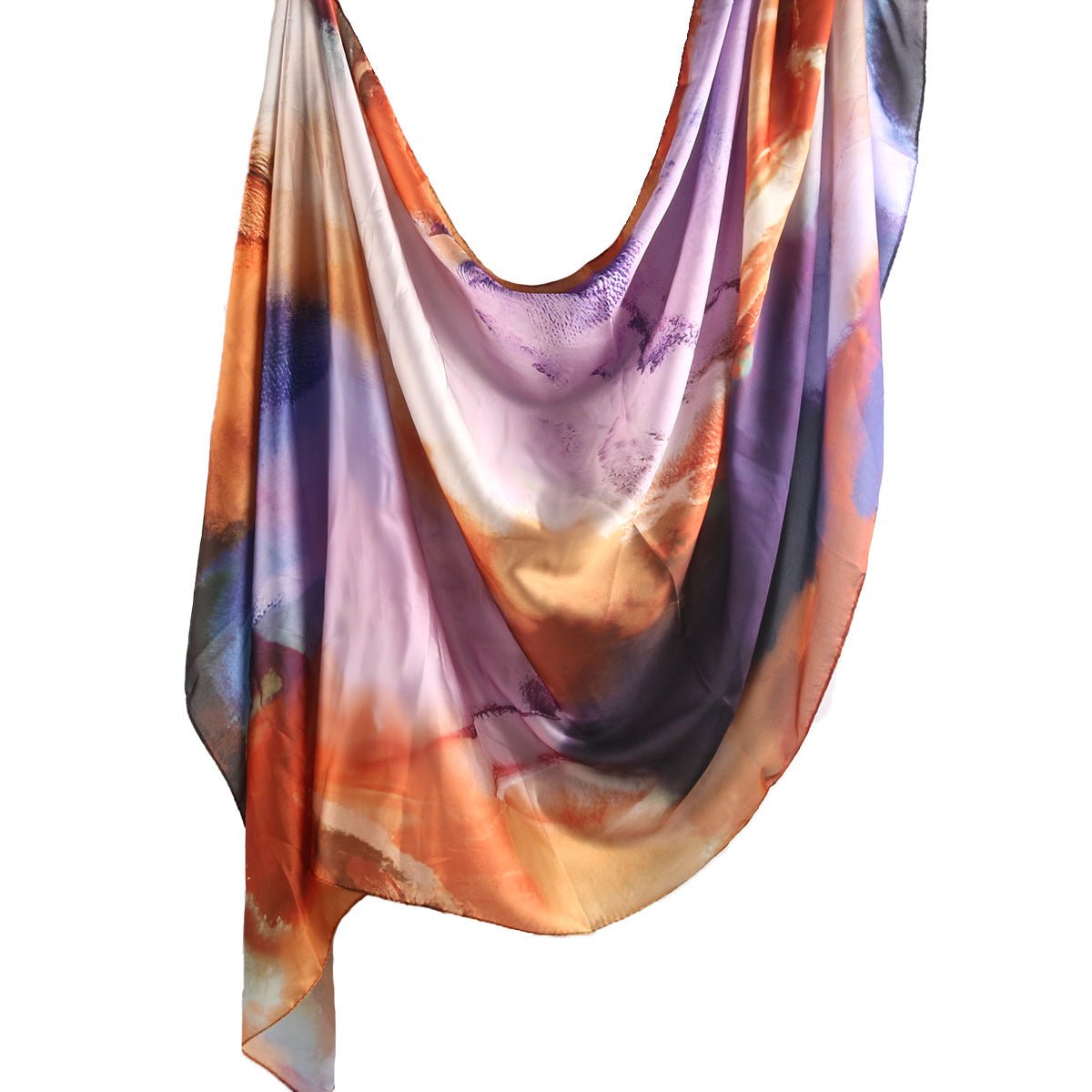 Elegance Satin Marble Print Hijab (MH172) - Mariam's Collection