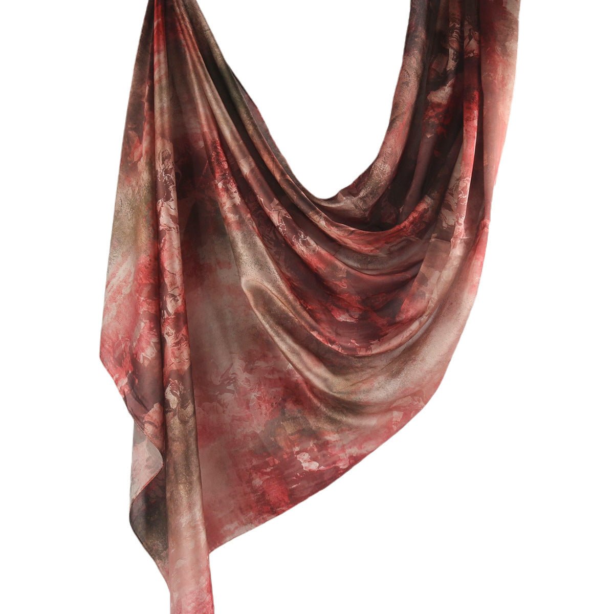 Elegance Satin Marble Print Hijab (MH172) - Mariam's Collection