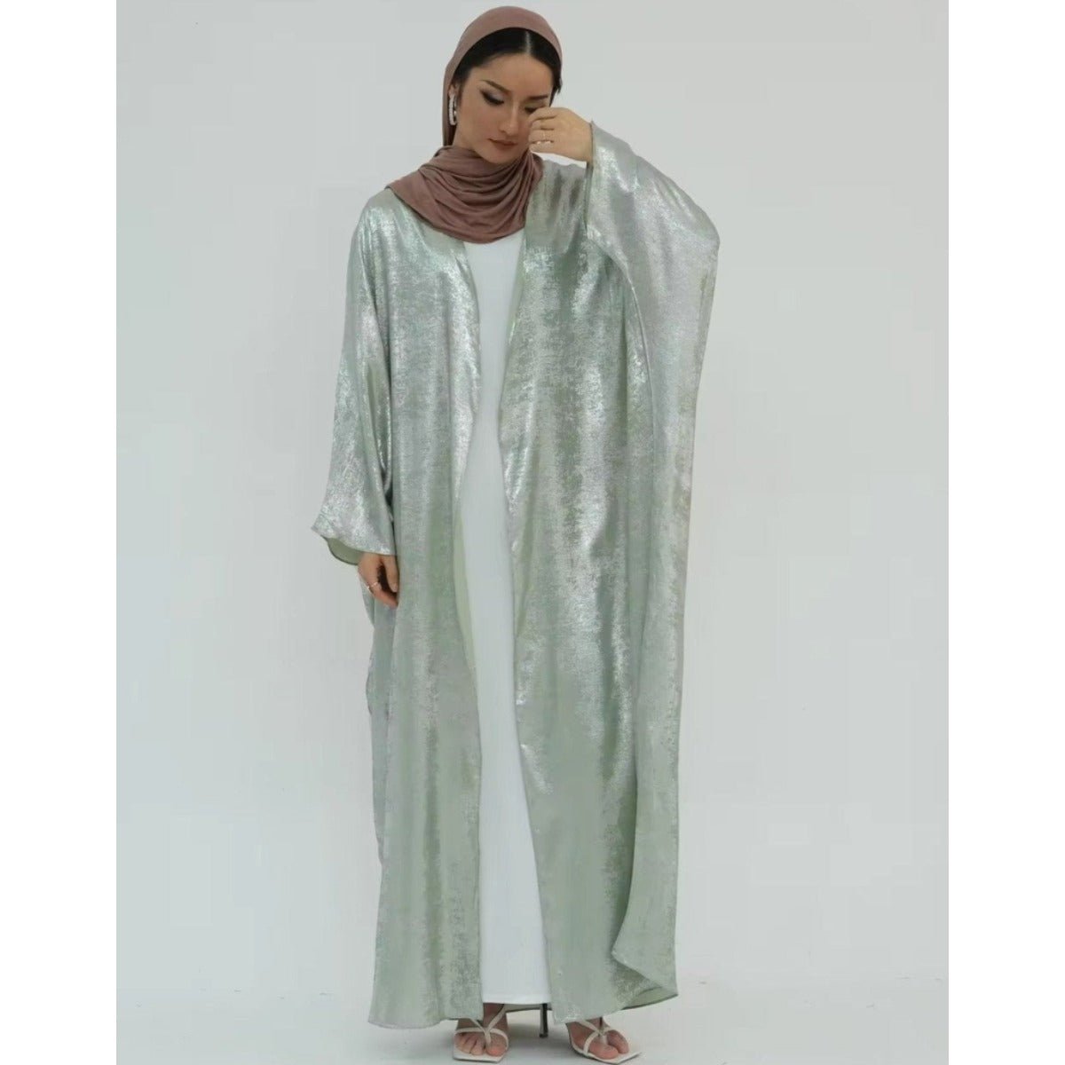 Elegant Modest Luxury Velvet Abaya Robe |  Luxury Velvet Dress (MOA163)