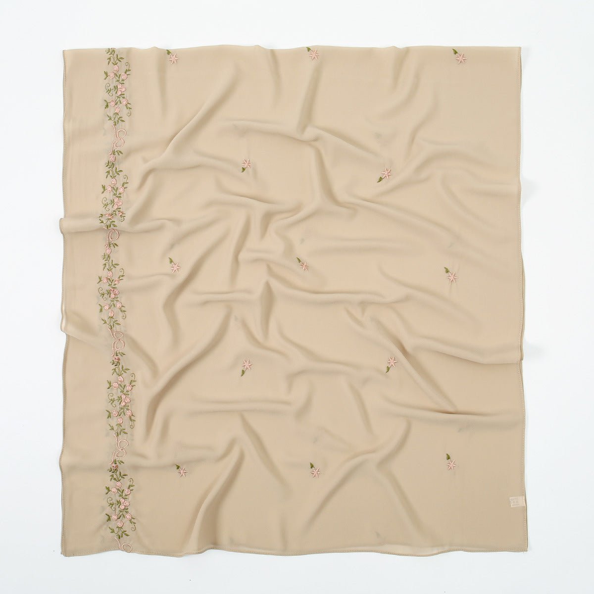 Embroidered Chiffon Hijab Scarf(MH220) - Mariam's Collection
