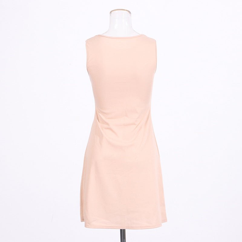 Modest evening dress with allover geometric lace and mock collar