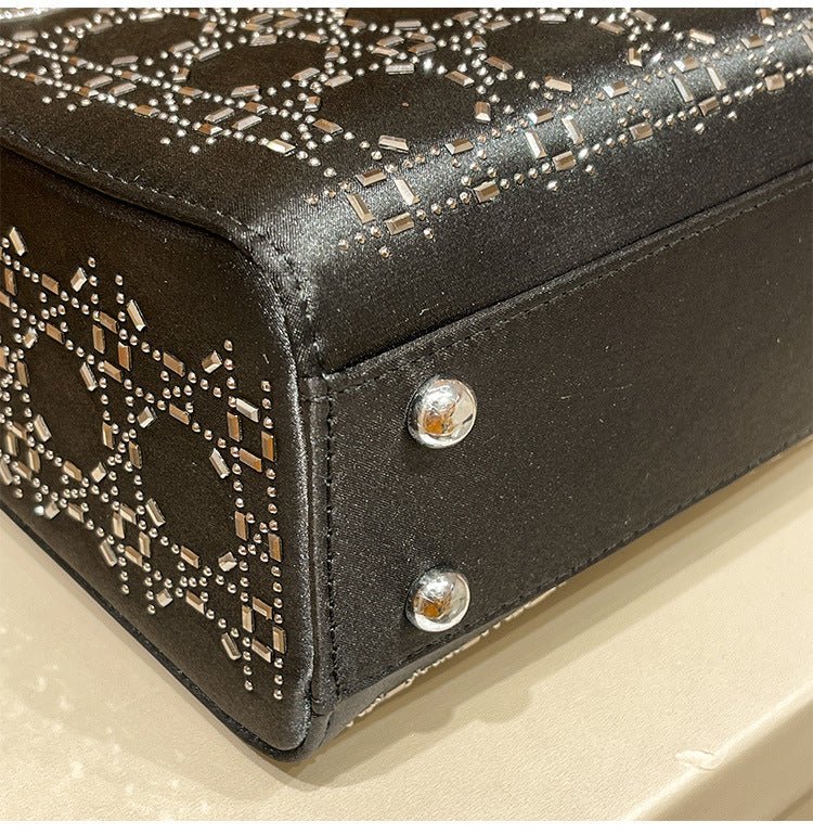 Hot diamond heavy industry high - end satin Princess Diana bag（MAC220） - Mariam's Collection