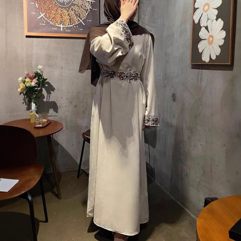 Intricate Embroidered Floral Elegant Abaya (MA145) - Mariam's Collection