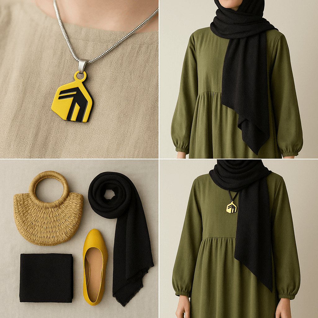 Islamic Geometric Pendants | Islamic Charms Pendants Collection (MAC271) - Mariam's Collection