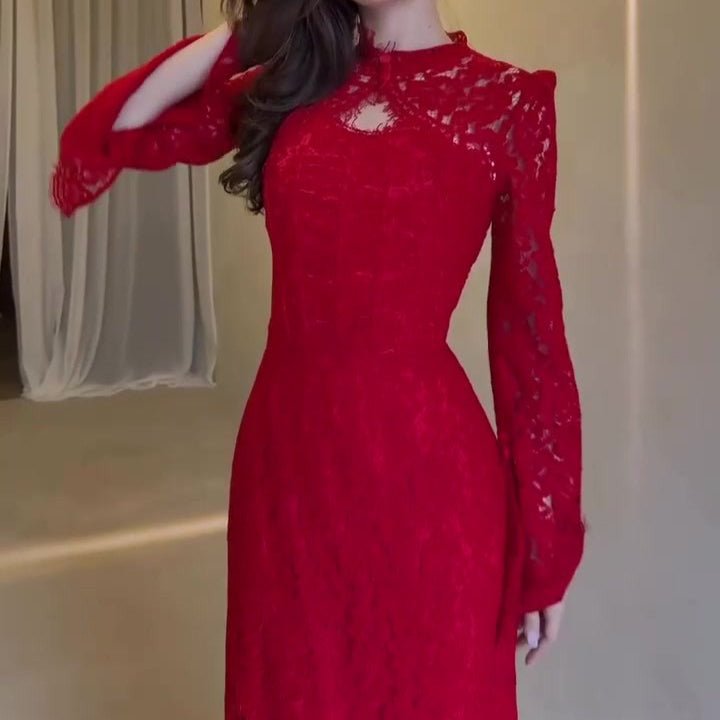 Close-up of crisscross ribbon corset lacing on dress back