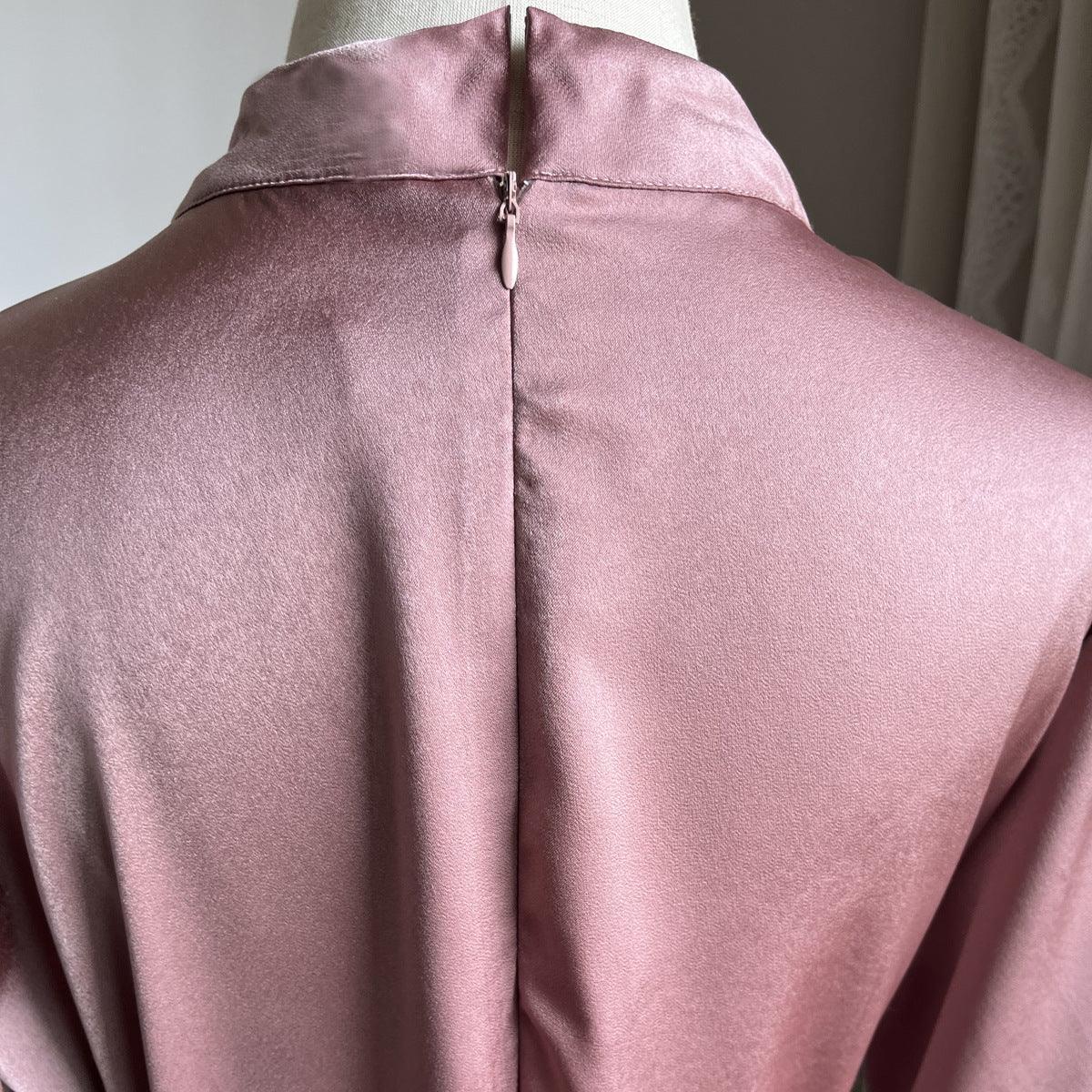 MA055 Butterfly Tie Elastic Sleeve A-Cut Abaya - Mariam's Collection