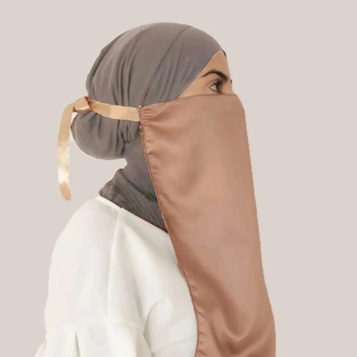 Satin Breathable Niqab for Women 
