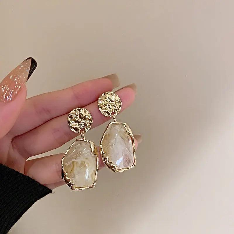MAC065 Needle Pendant Vintage Geometry Acrylic Earrings - Mariam's Collection