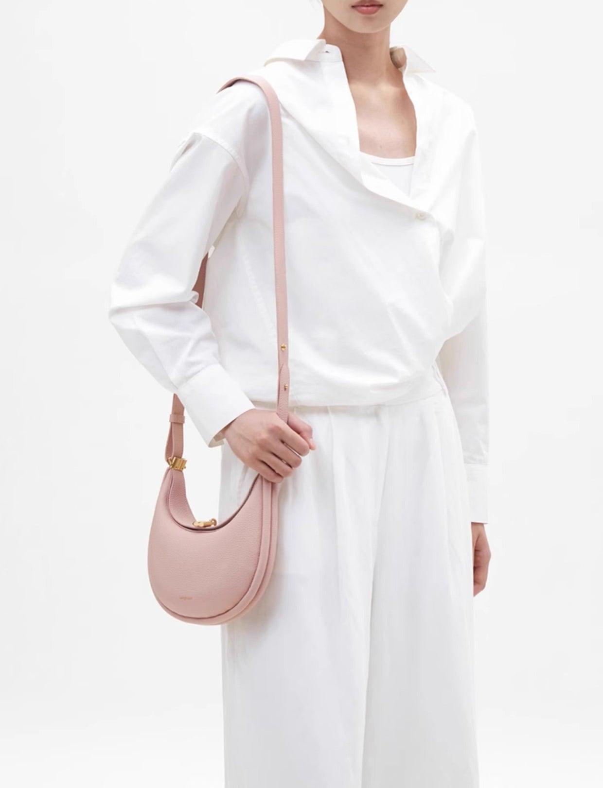 MAC069 Fashionable And Changeable Cowhide Moon Bag - Mariam's Collection