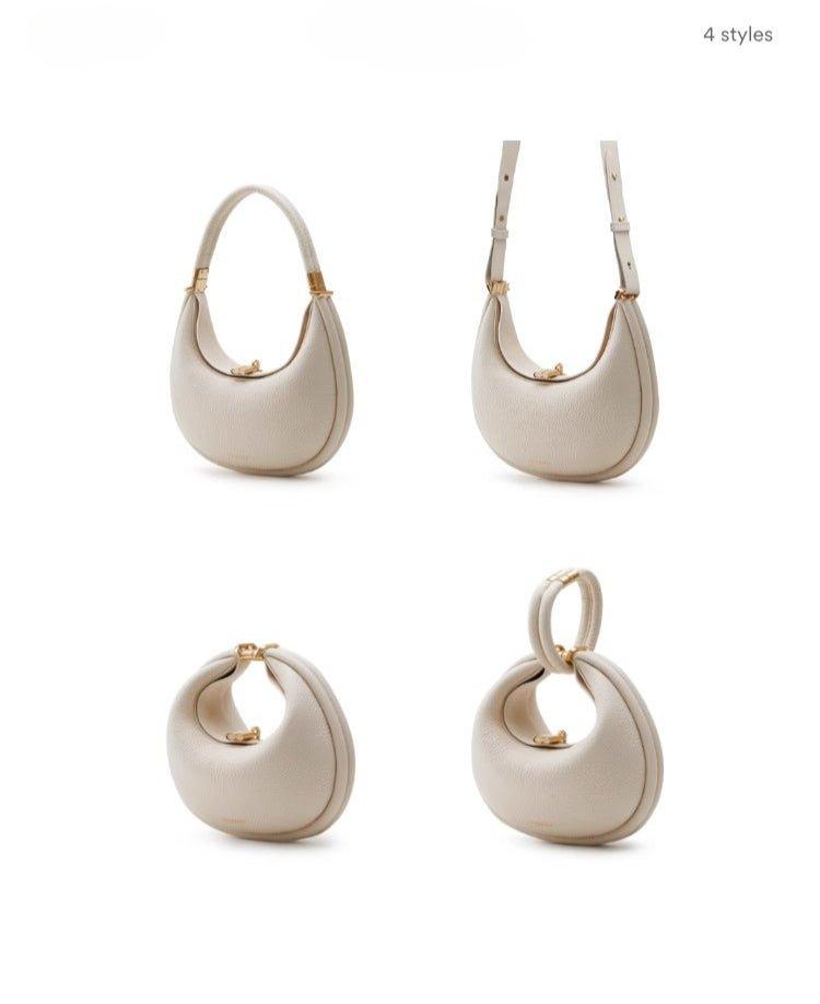 MAC069 Fashionable And Changeable Cowhide Moon Bag - Mariam's Collection