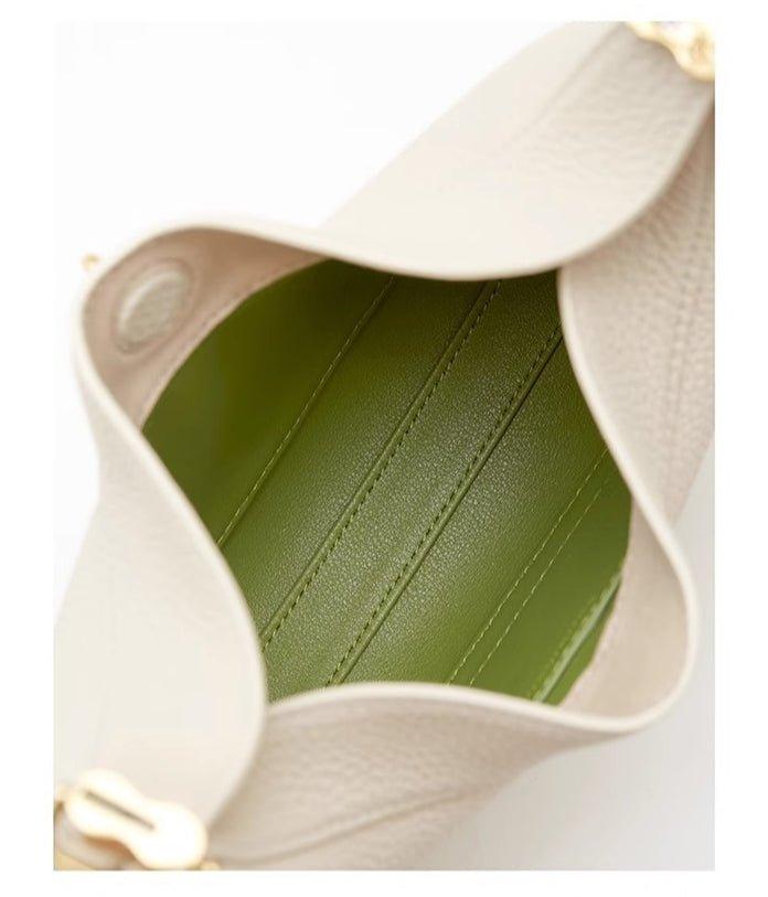 MAC069 Fashionable And Changeable Cowhide Moon Bag - Mariam's Collection