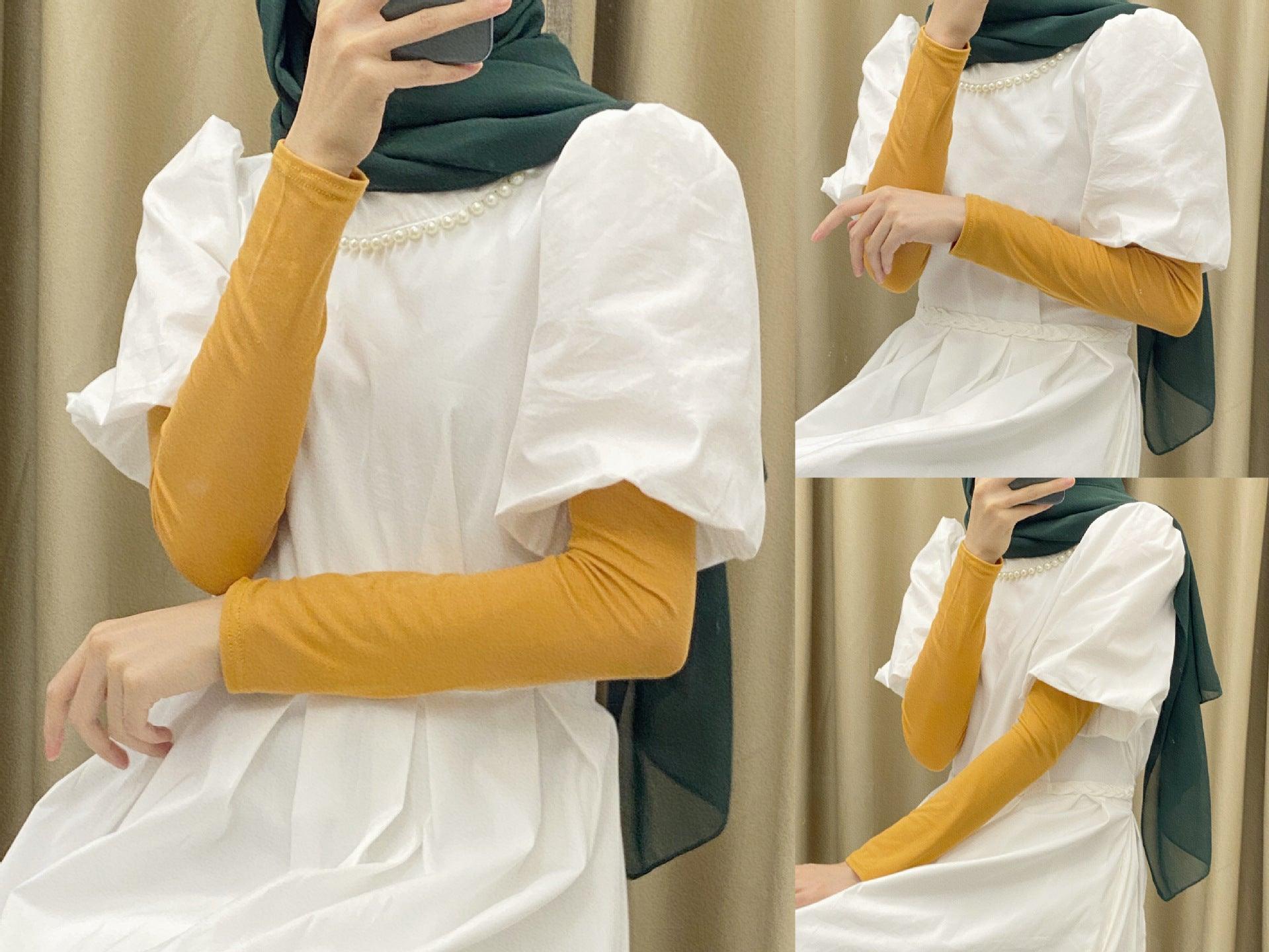 MAC120 Solid Color Modal Cotton Stretch Ice Sleeves - Mariam's Collection