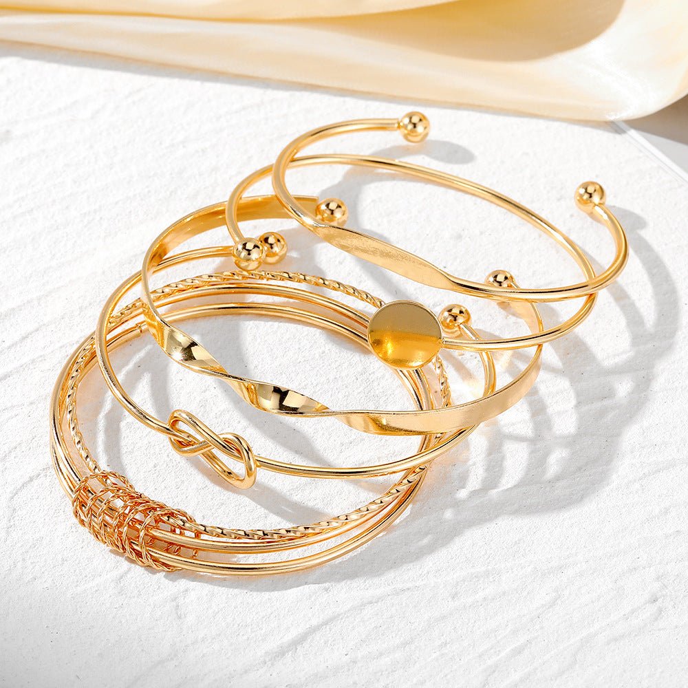 MAC202 Retro Simple Mixed Open Bracelet - Mariam's Collection